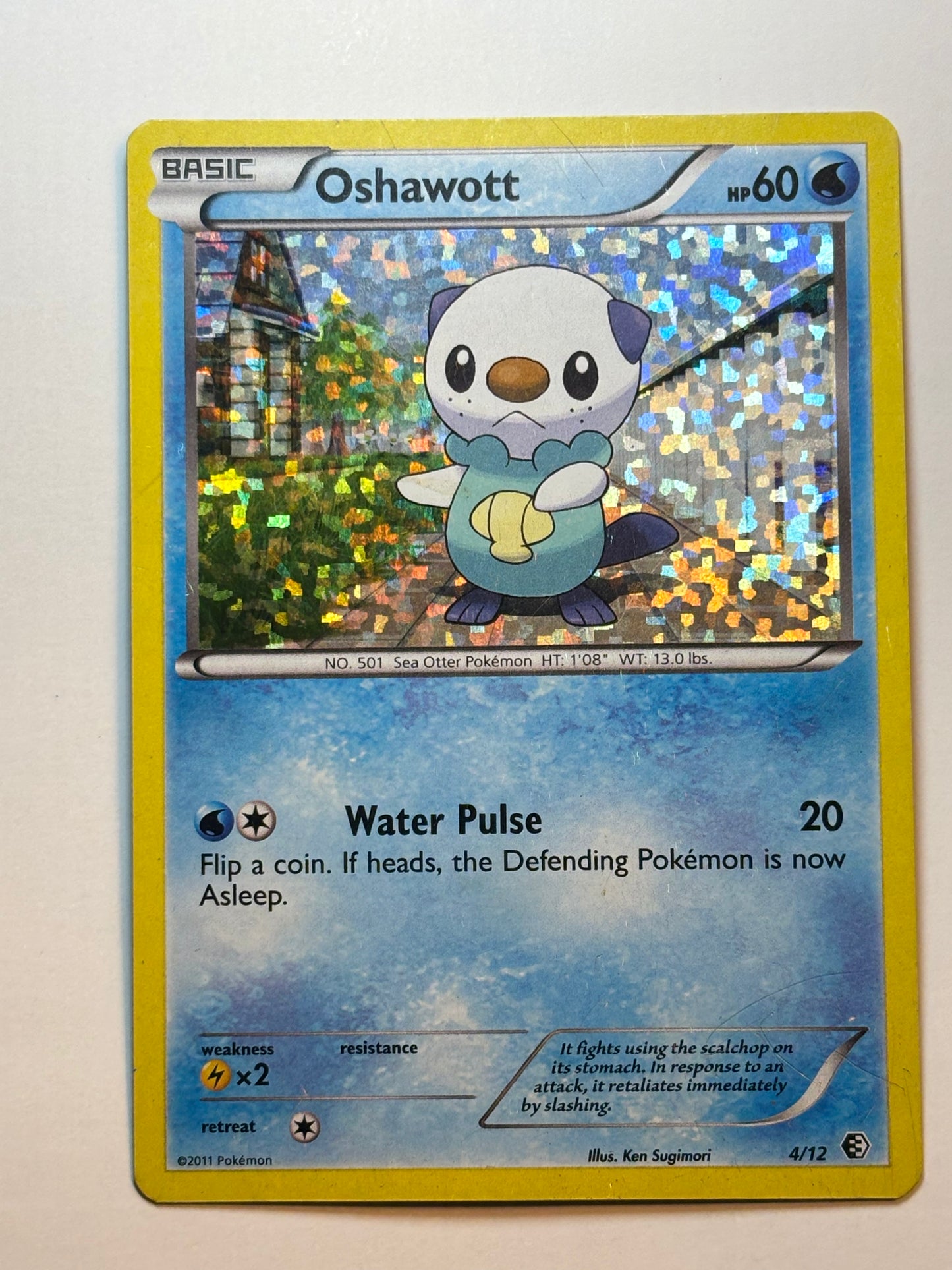 Oshawott 4/12 McDonald’s 2011 promo Very Heavily Played